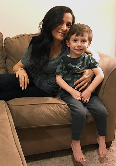 Barbara and Jordy on the couch